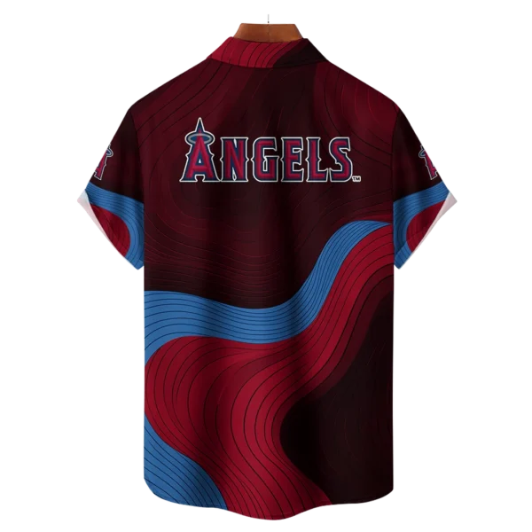 Los Angeles Angels MLB Eternal Ripple Hawaiian Shirt - Image 2