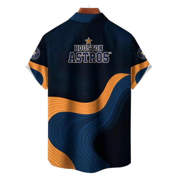 Houston Astros MLB Eternal Ripple Hawaiian Shirt - Image 2