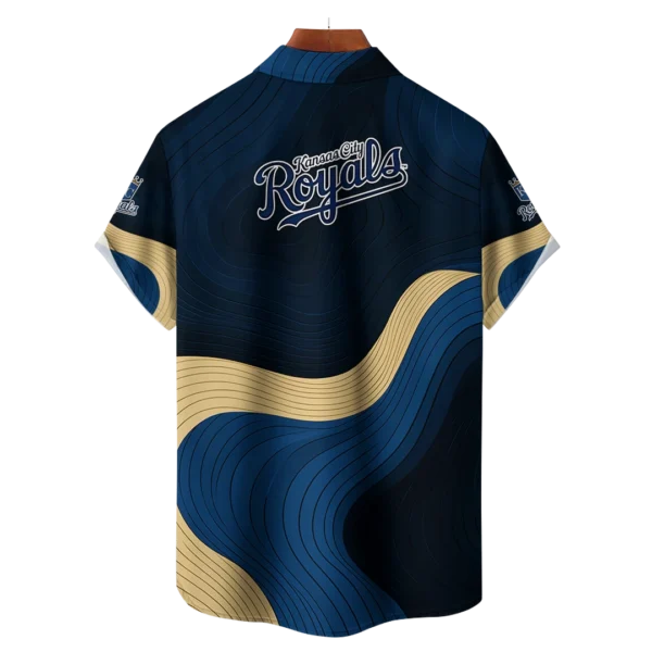 Kansas City Royals MLB Eternal Ripple Hawaiian Shirt - Image 2