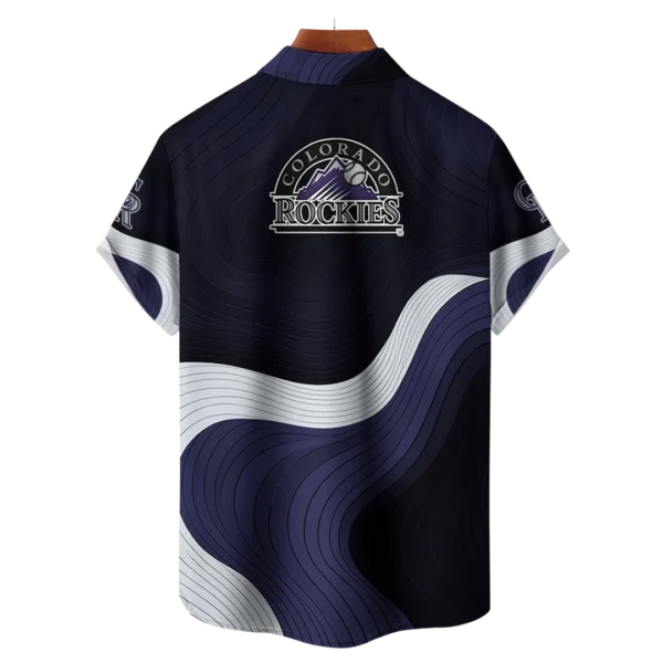 Colorado Rockies MLB Eternal Ripple Hawaiian Shirt - Image 2
