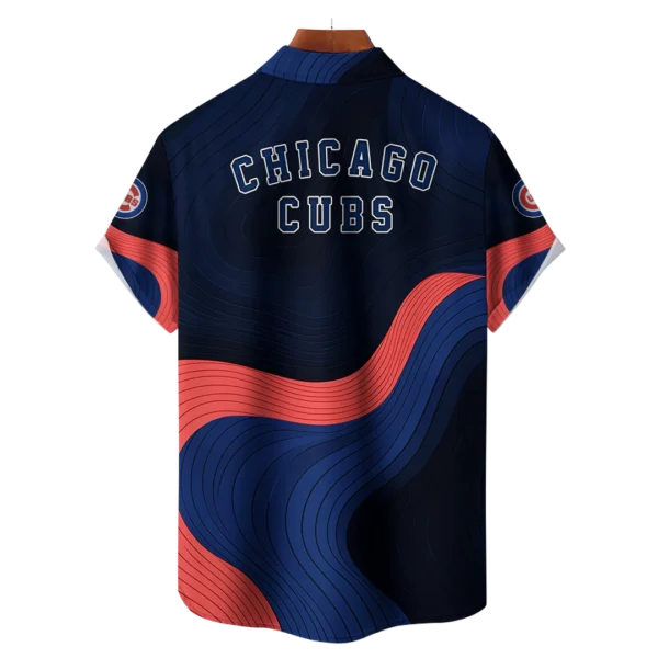 Chicago Cubs MLB Eternal Ripple Hawaiian Shirt - Image 2