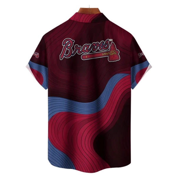 Atlanta Braves MLB Eternal Ripple Hawaiian Shirt - Image 2