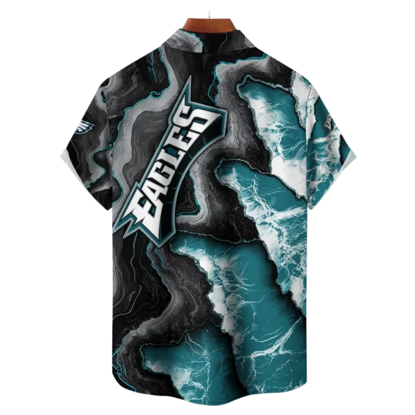 Philadelphia Eagles NFL Waveband Fusion Hawaiian Shirt - Image 2