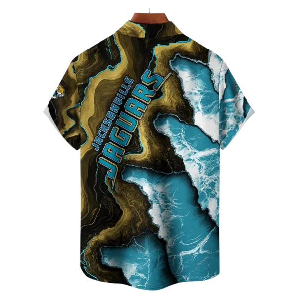 Jacksonville Jaguars NFL Waveband Fusion Hawaiian Shirt - Image 2