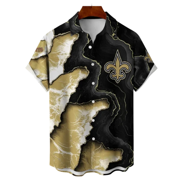 New Orleans Saints NFL Waveband Fusion Hawaiian Shirt