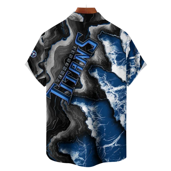 Tennessee Titans NFL Waveband Fusion Hawaiian Shirt - Image 2