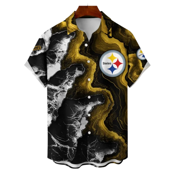 Pittsburgh Steelers NFL Waveband Fusion Hawaiian Shirt