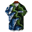 Seattle Seahawks NFL Waveband Fusion Hawaiian Shirt