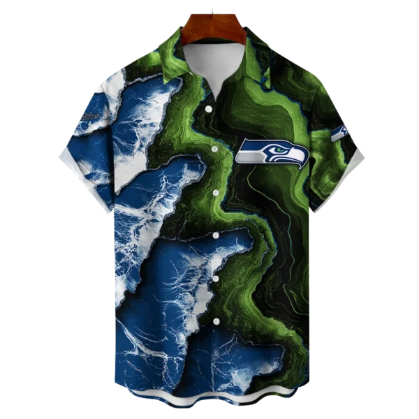 Seattle Seahawks NFL Waveband Fusion Hawaiian Shirt