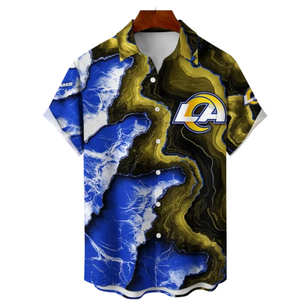 Los Angeles Rams NFL Waveband Fusion Hawaiian Shirt