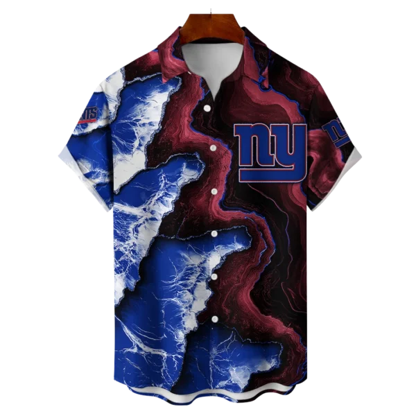 New York Giants NFL Waveband Fusion Hawaiian Shirt