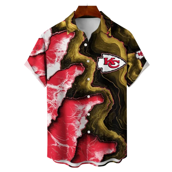 Kansas City Chiefs NFL Waveband Fusion Hawaiian Shirt