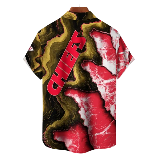 Kansas City Chiefs NFL Waveband Fusion Hawaiian Shirt - Image 2