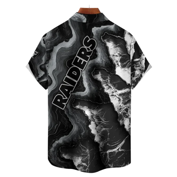 Las Vegas Raiders NFL Waveband Fusion Hawaiian Shirt - Image 2