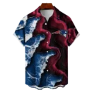 New England Patriots NFL Waveband Fusion Hawaiian Shirt