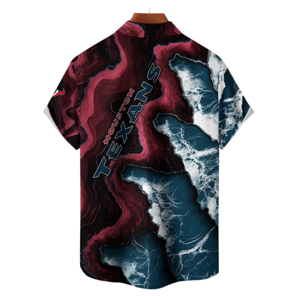 Houston Texans NFL Waveband Fusion Hawaiian Shirt - Image 2