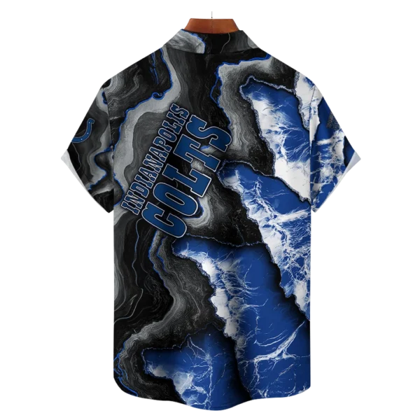 Indianapolis Colts NFL Waveband Fusion Hawaiian Shirt - Image 2