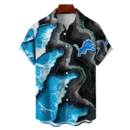 Detroit Lions NFL Waveband Fusion Hawaiian Shirt