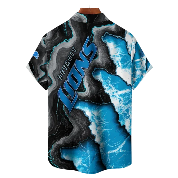 Detroit Lions NFL Waveband Fusion Hawaiian Shirt - Image 2