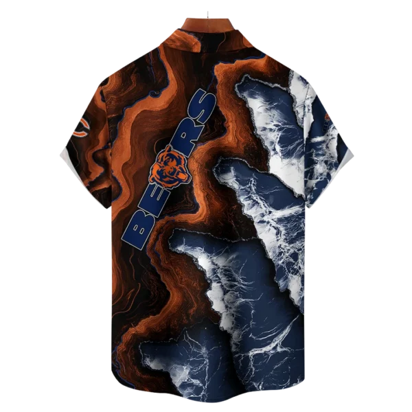 Chicago Bears NFL Waveband Fusion Hawaiian Shirt - Image 2