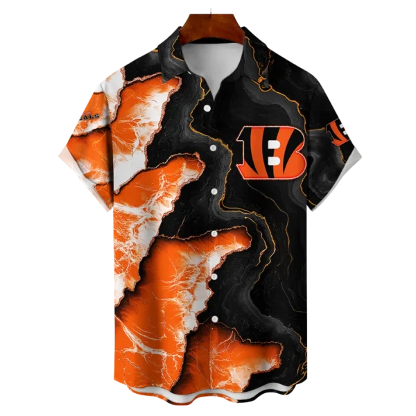 Cincinnati Bengals NFL Waveband Fusion Hawaiian Shirt