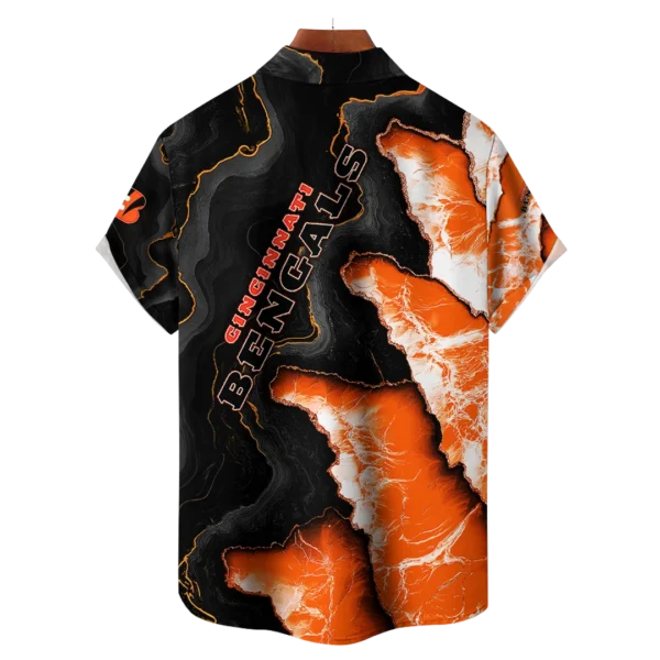 Cincinnati Bengals NFL Waveband Fusion Hawaiian Shirt - Image 2