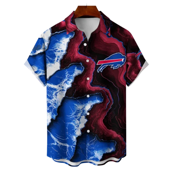 Buffalo Bills NFL Waveband Fusion Hawaiian Shirt