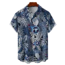 Tennessee Titans NFL Tropical Leaves Hawaiian Shirt