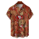 San Francisco 49ers NFL Tropical Leaves Hawaiian Shirt