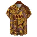 Washington Commanders NFL Tropical Leaves Hawaiian Shirt