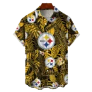 Pittsburgh Steelers NFL Tropical Leaves Hawaiian Shirt
