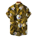 Pittsburgh Steelers NFL Tropical Leaves Hawaiian Shirt