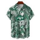 New York Jets NFL Tropical Leaves Hawaiian Shirt