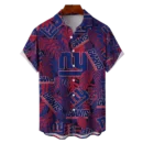 New York Giants NFL Tropical Leaves Hawaiian Shirt