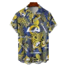 Los Angeles Rams NFL Tropical Leaves Hawaiian Shirt