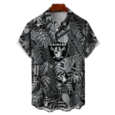 Las Vegas Raiders NFL Tropical Leaves Hawaiian Shirt
