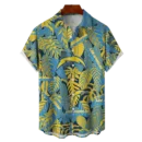Los Angeles Chargers NFL Tropical Leaves Hawaiian Shirt