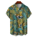 Jacksonville Jaguars NFL Tropical Leaves Hawaiian Shirt