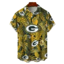 Green Bay Packers NFL Tropical Leaves Hawaiian Shirt