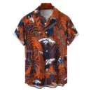 Denver Broncos NFL Tropical Leaves Hawaiian Shirt