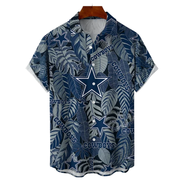 Dallas Cowboys NFL Tropical Leaves Hawaiian Shirt
