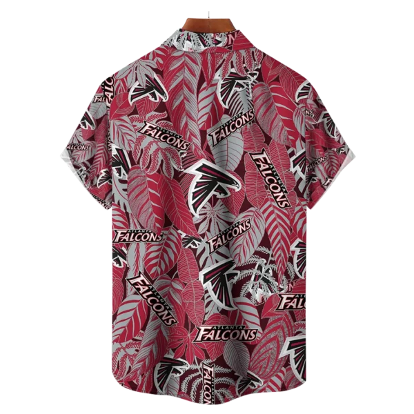 Atlanta Falcons NFL Tropical Leaves Hawaiian Shirt - Image 2