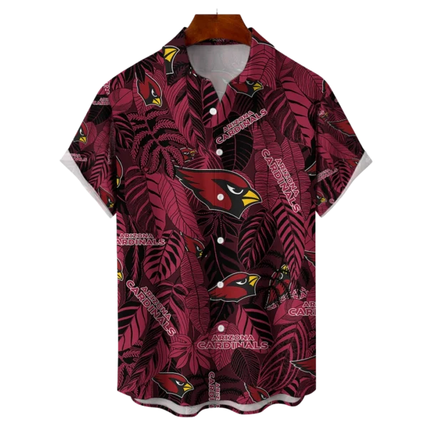 Arizona Cardinals NFL Tropical Leaves Hawaiian Shirt