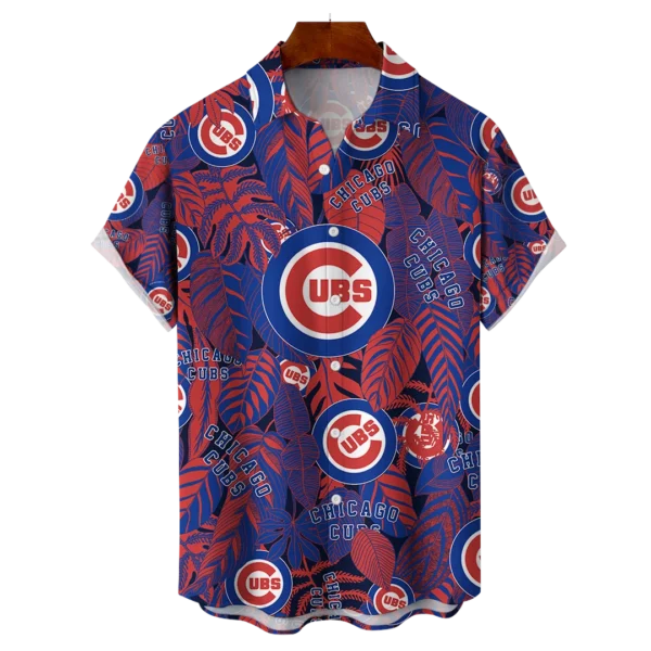 Chicago Cubs MLB Tropical Leaves Hawaiian Shirt