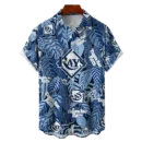Tampa Bay Rays MLB Tropical Leaves Hawaiian Shirt