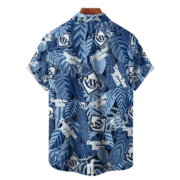 Tampa Bay Rays MLB Tropical Leaves Hawaiian Shirt - Image 2