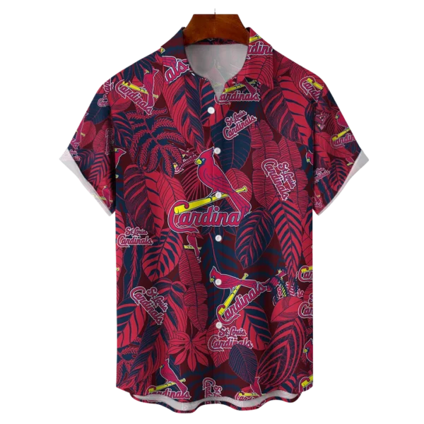St Louis Cardinals MLB Tropical Leaves Hawaiian Shirt