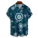 Seattle Mariners MLB Tropical Leaves Hawaiian Shirt