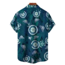 Seattle Mariners MLB Tropical Leaves Hawaiian Shirt