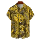 San Diego Padres MLB Tropical Leaves Hawaiian Shirt